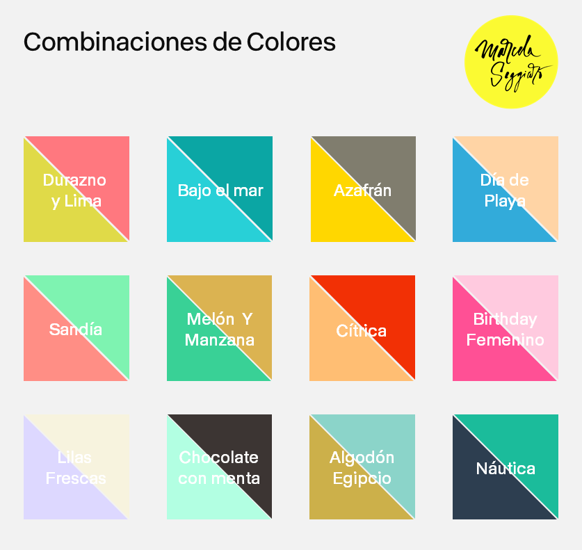 ¿Cuál es la mejor Combinación de colores? Marcela Seggiaro
