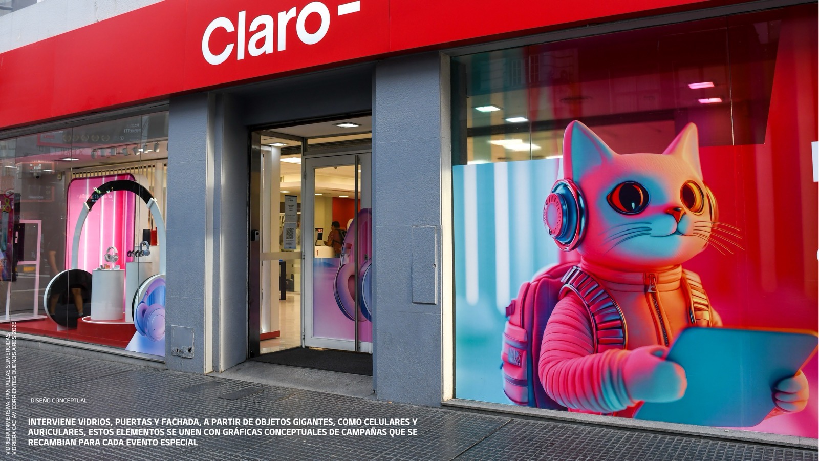 ORO Premios Popai Vidrierismo y Escenografía de Impacto Única. Marcela Seggiaro. Claro.