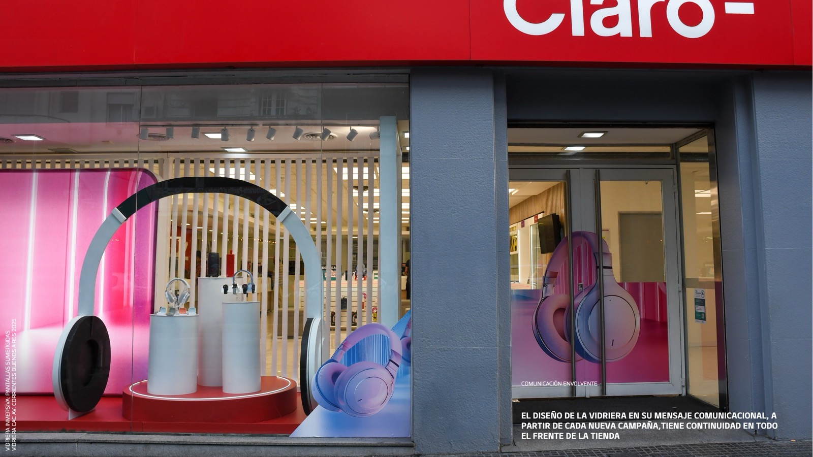 ORO Premios Popai Vidrierismo y Escenografía de Impacto Única. Marcela Seggiaro. Claro.