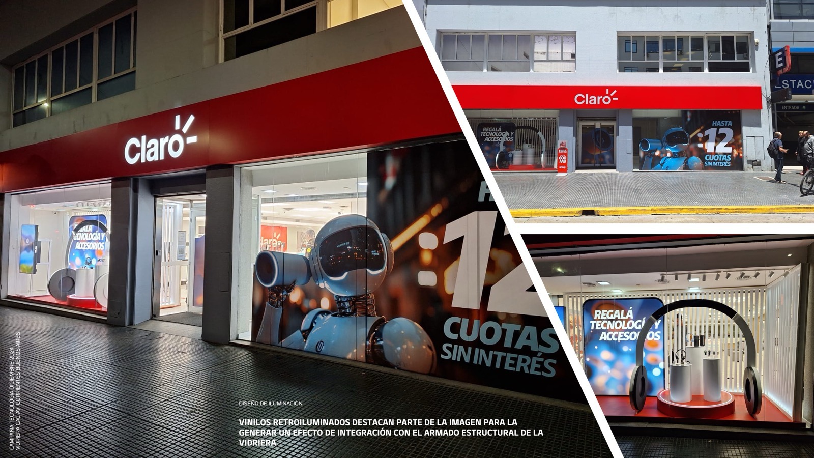 ORO Premios Popai Vidrierismo y Escenografía de Impacto Única. Marcela Seggiaro. Claro.